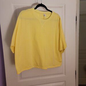 Yellow Sew In Love top Size Large